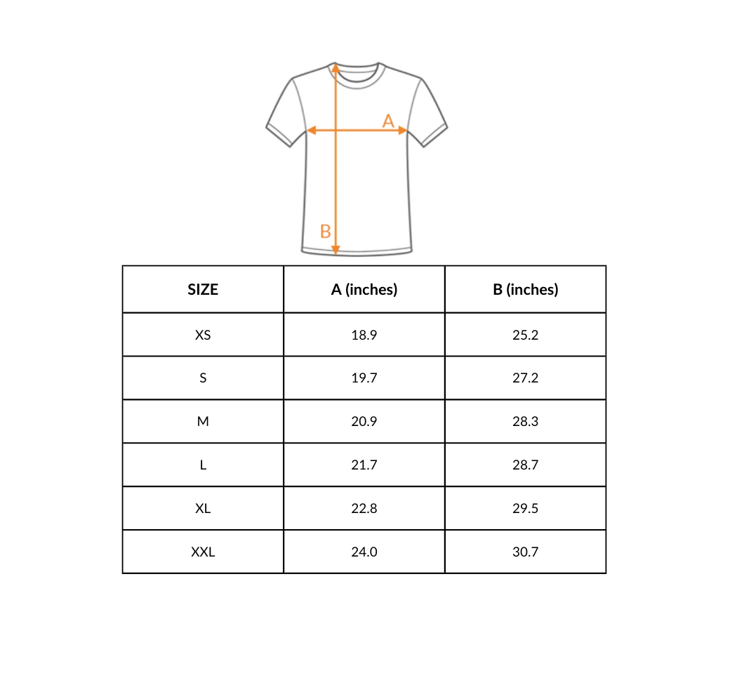 EDgun · Fenix · T-shirt size chart