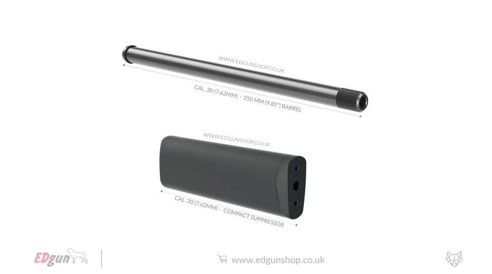 Alfa Precision · Leshiy 2 · Barrel Kit · 250mm (9.85").30 (7.62MM) / 0 / STANDARD SUPPRESOR