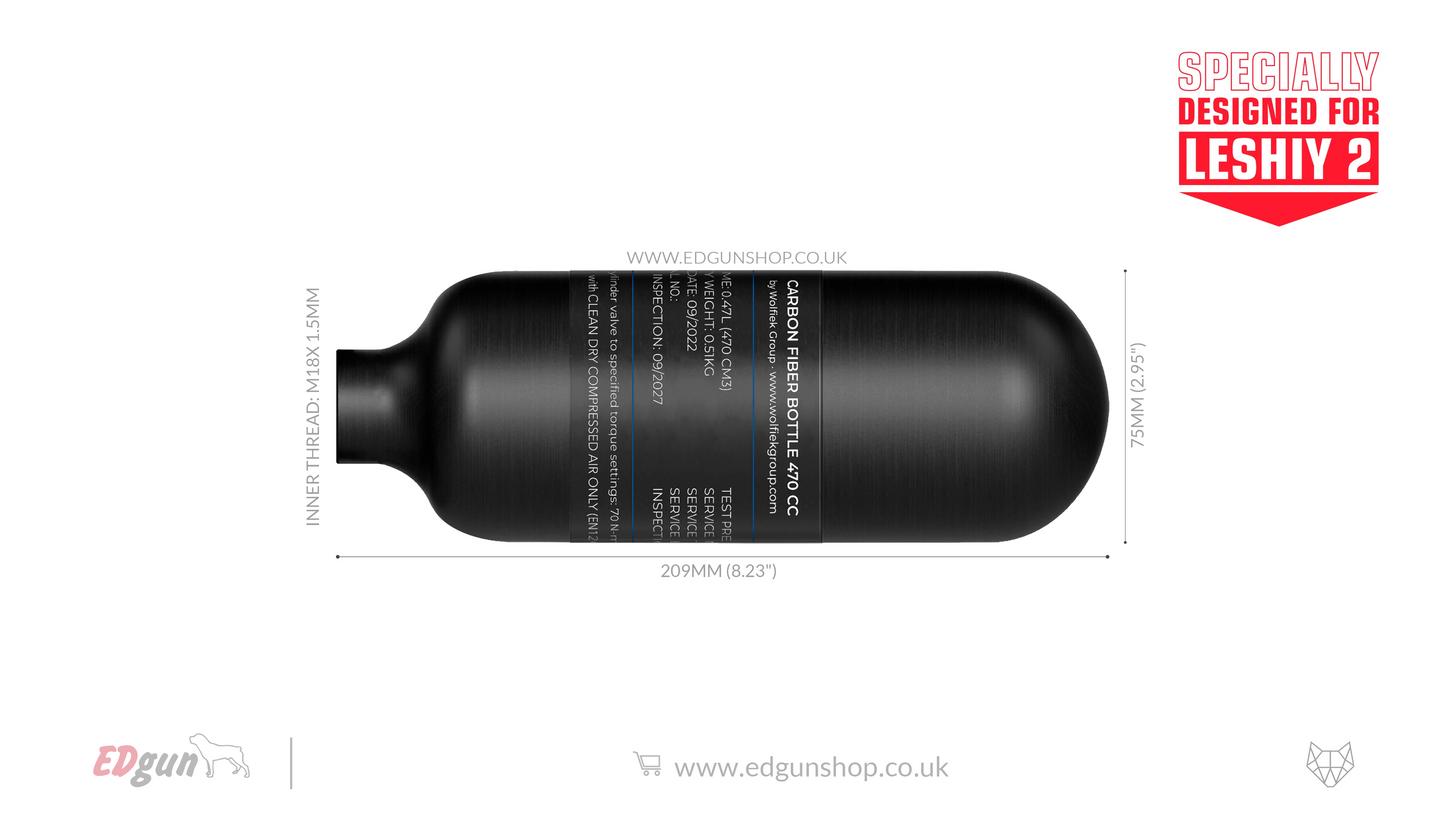 EDgun · Carbon Fiber Bottle · 470cc