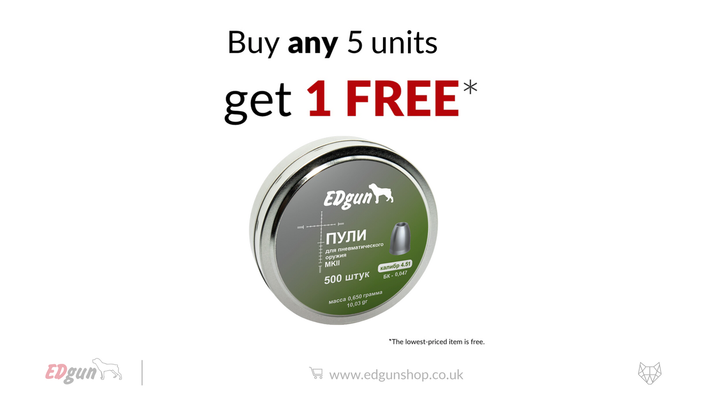 EDgun KnockOut Airgun Slugs - Cal .177 (4.5mm) | 0.650g (10.03gr)