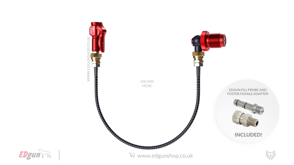 EDgun EaZy Fill for all PCPs – Revolutionary Filling Station1/8" Female + Foster Female + EDgun Fill probe / Yes / YES: 500MM HOSE