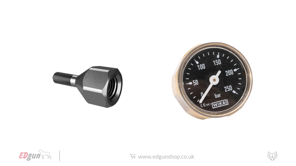 EDgun · Leshiy 2 · Regulator Gauge AdapterWika Black (0 - 250 BAR)