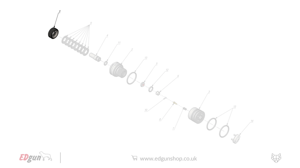 EDgun · Leshiy 2 · Spare Parts: APEX Internal Regulator · LSA382600