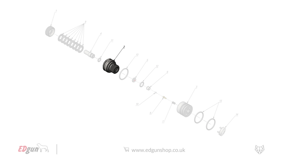 EDgun · Leshiy 2 · Spare Parts: APEX Internal Regulator · LSA3826002