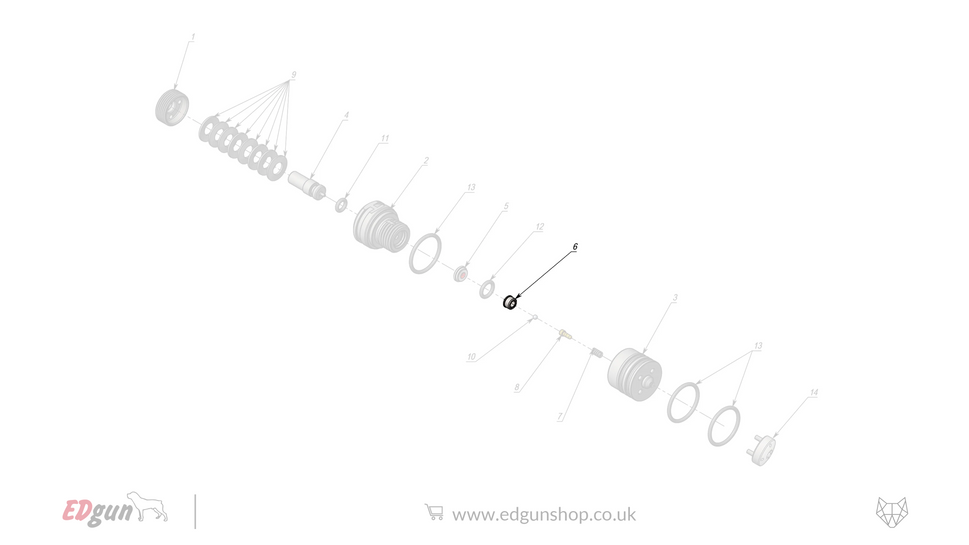 EDgun · Leshiy 2 · Spare Parts: APEX Internal Regulator · LSA3826006