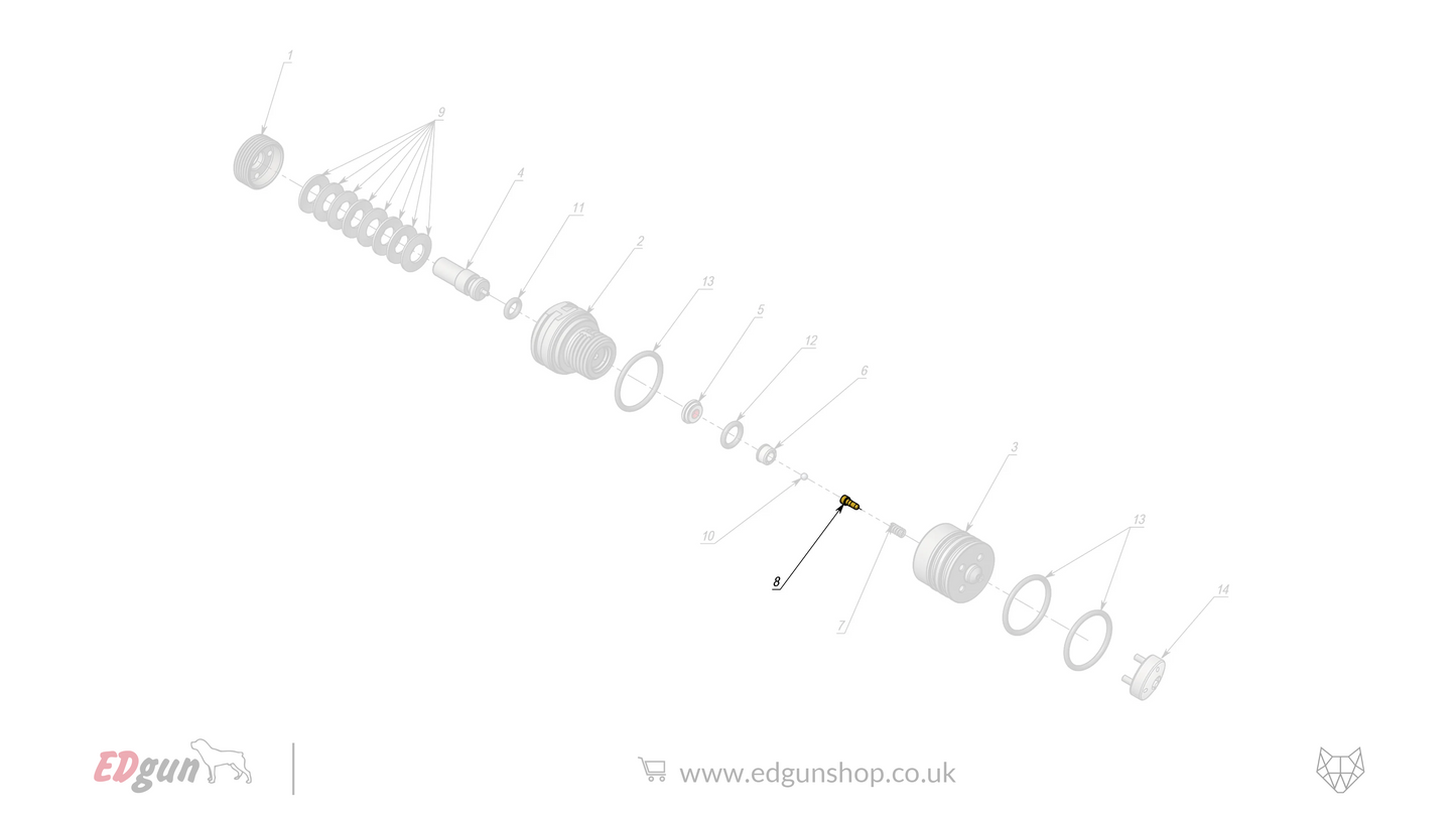 EDgun · Leshiy 2 · Spare Parts: APEX Internal Regulator · LSA382600