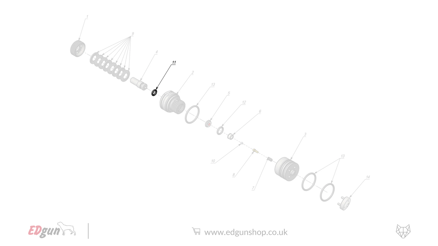 EDgun · Leshiy 2 · Spare Parts: APEX Internal Regulator · LSA382600