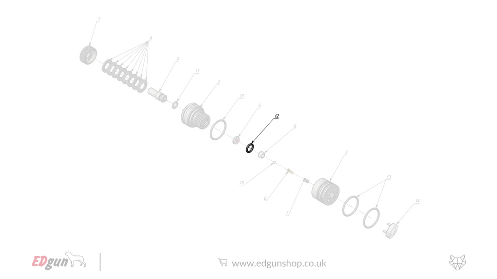 EDgun · Leshiy 2 · Spare Parts: APEX Internal Regulator · LSA38260012