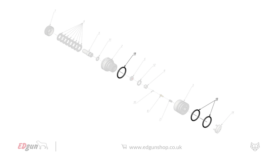EDgun · Leshiy 2 · Spare Parts: APEX Internal Regulator · LSA38260013 (x3)