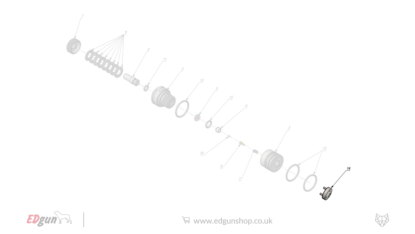EDgun · Leshiy 2 · Spare Parts: APEX Internal Regulator · LSA382600