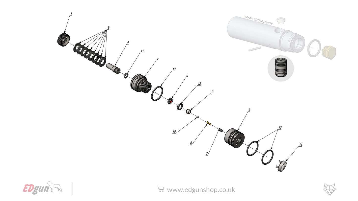 EDgun · Leshiy 2 · Spare Parts: APEX Internal Regulator · LSA382600
