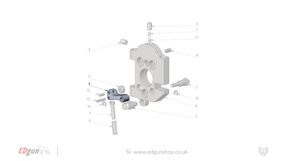 EDgun · Leshiy 2 · Spare Parts: Hinge · LSA2411005