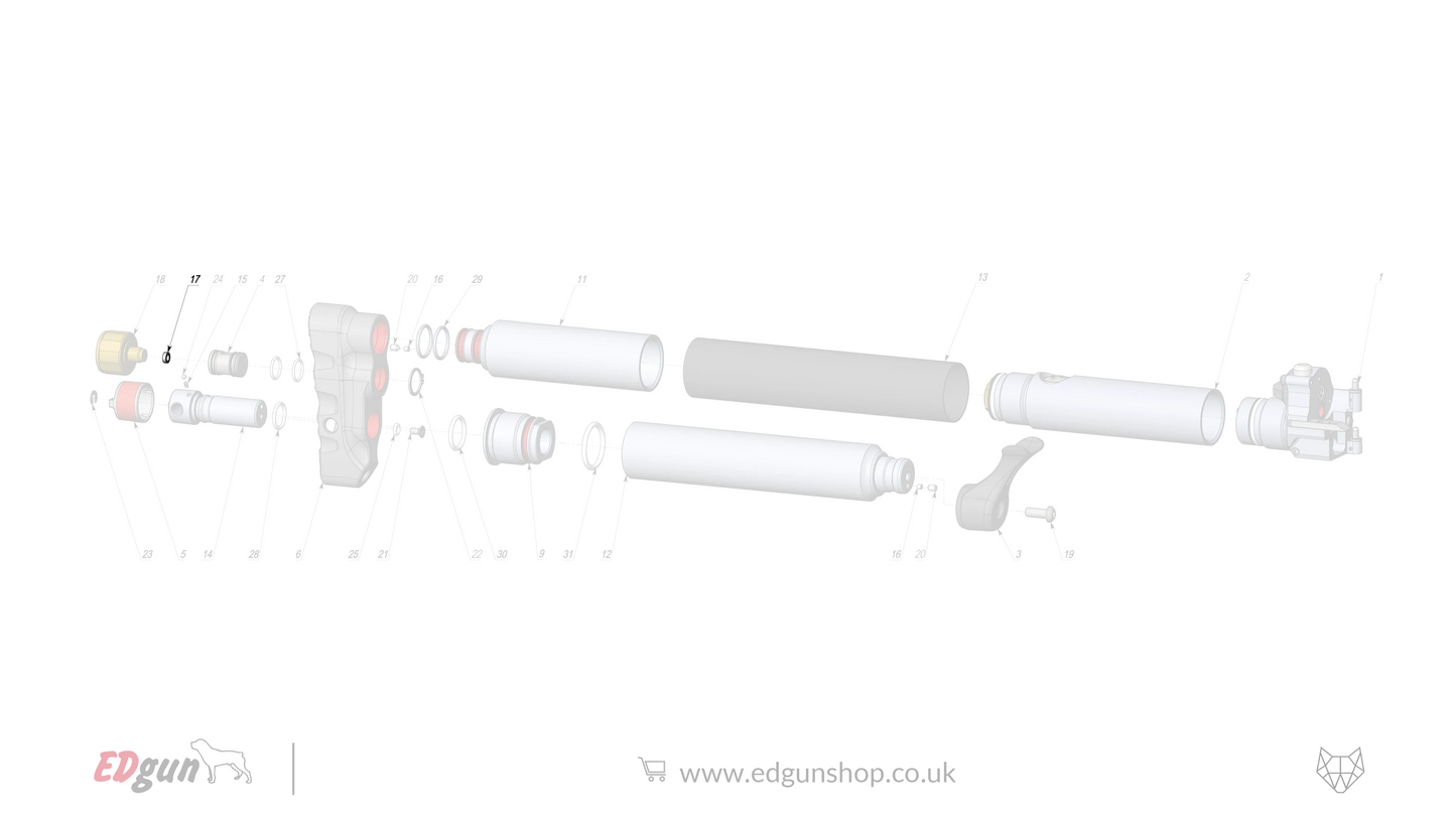 EDgun · Leshiy 2 · Spare Parts: New Reservoir/Butt · LSA242000