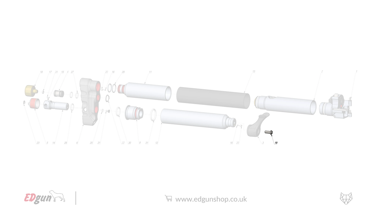 EDgun · Leshiy 2 · Spare Parts: New Reservoir/Butt · LSA242000