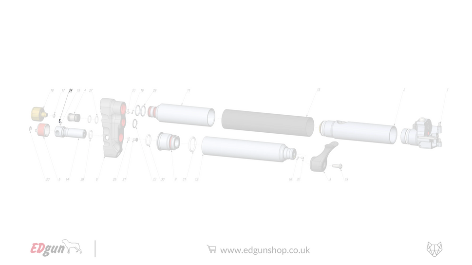 EDgun · Leshiy 2 · Spare Parts: New Reservoir/Butt · LSA24200024 (x2)