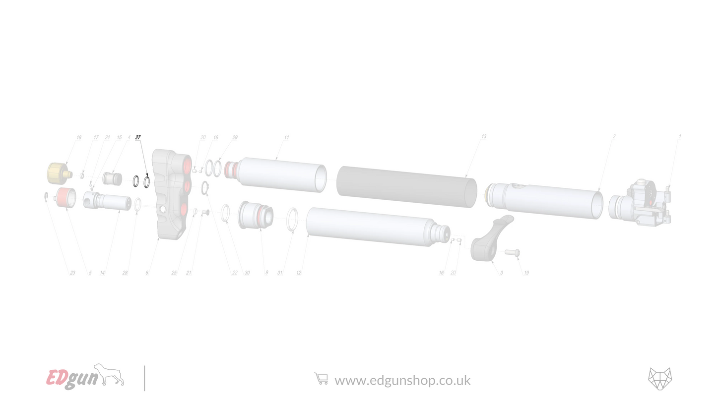 EDgun · Leshiy 2 · Spare Parts: New Reservoir/Butt · LSA242000