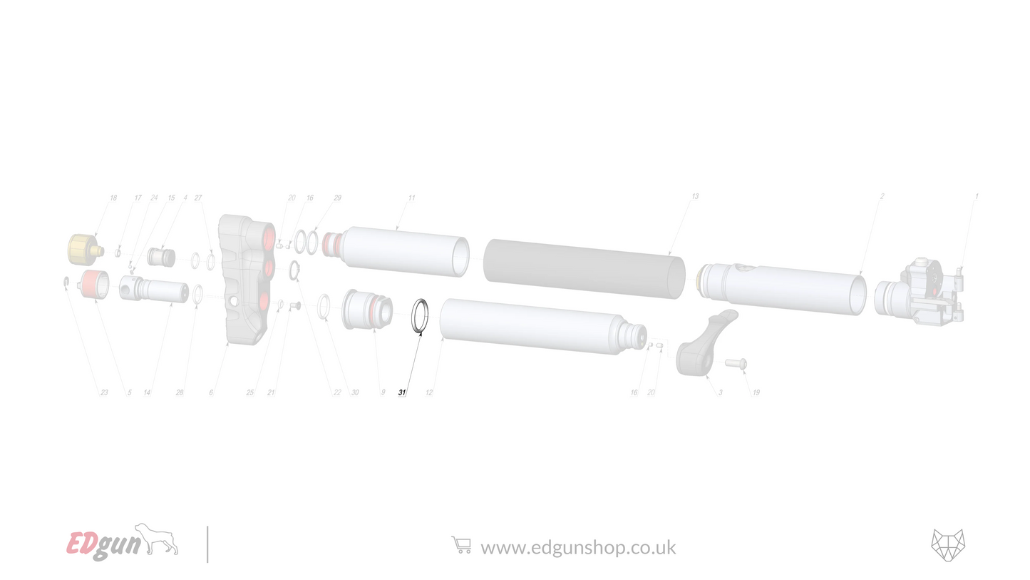 EDgun · Leshiy 2 · Spare Parts: New Reservoir/Butt · LSA242000