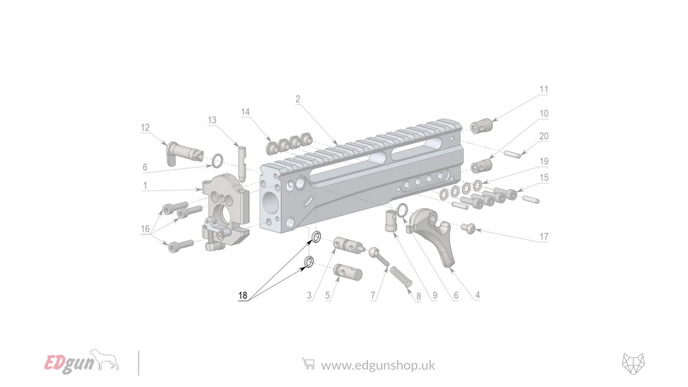 EDgun · Leshiy 2 · Spare Parts: Receiver · LSA24100018 (x2)