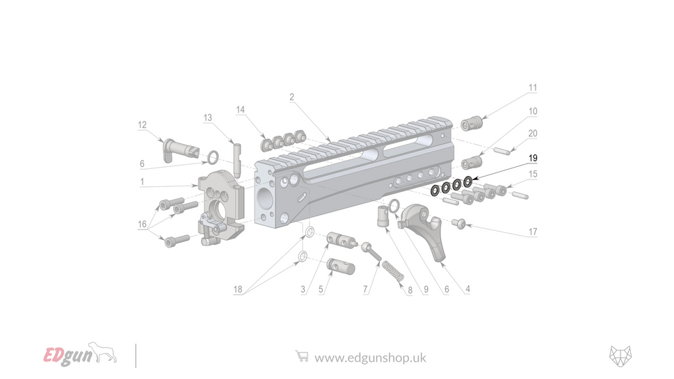 EDgun · Leshiy 2 · Spare Parts: Receiver · LSA24100019 (x4)