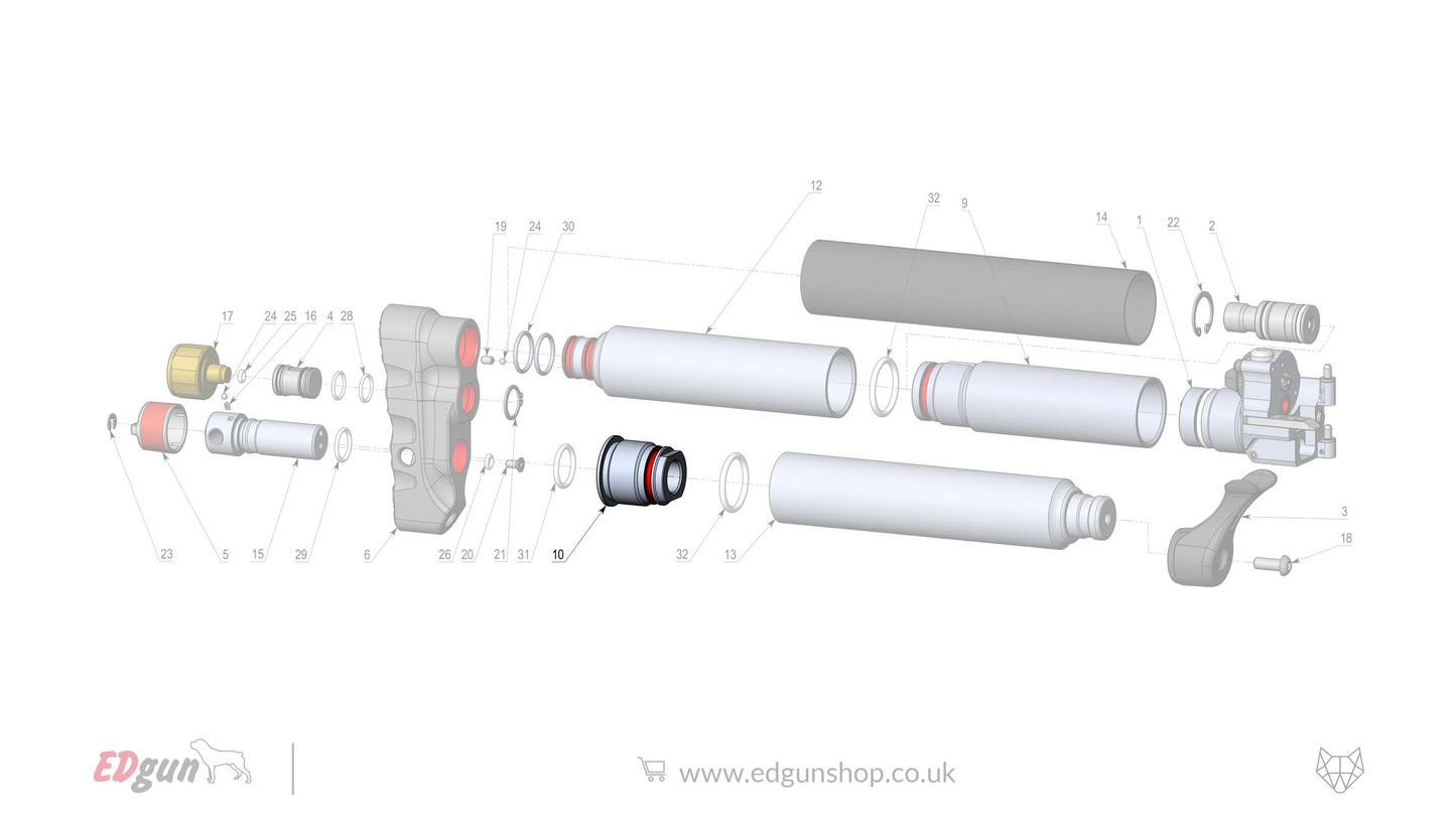 EDgun · Leshiy 2 · Spare Parts: Reservoir/Butt
