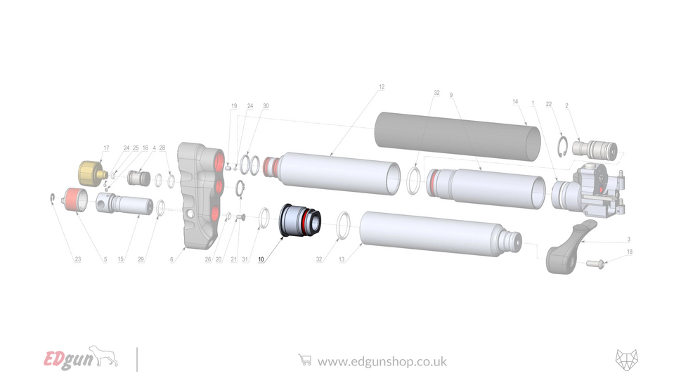 EDgun · Leshiy 2 · Spare Parts: Reservoir/Butt10