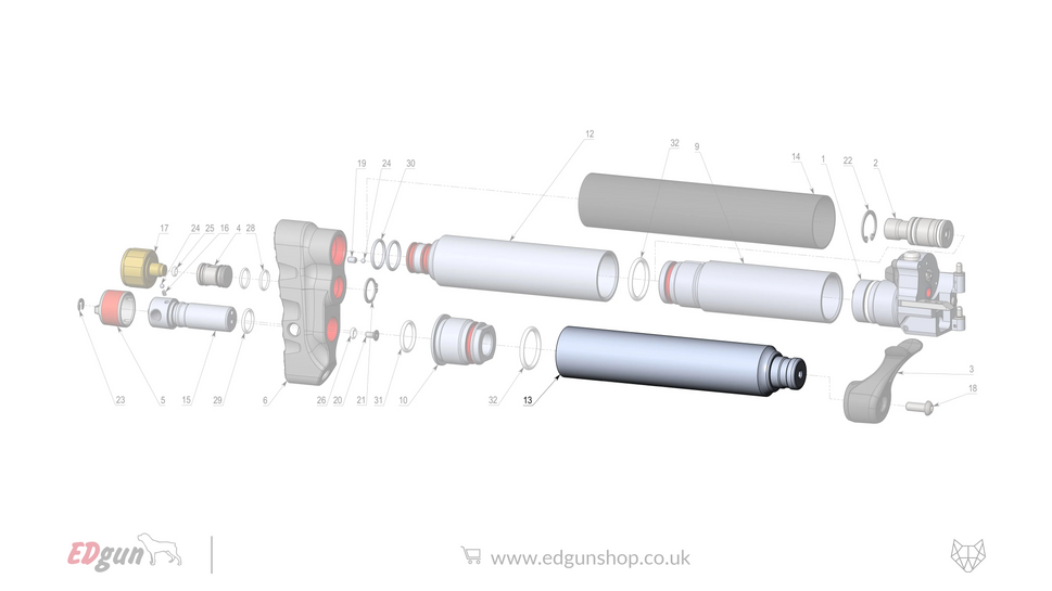 EDgun · Leshiy 2 · Spare Parts: Reservoir/Butt13