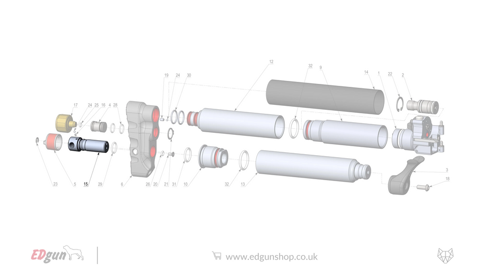 EDgun · Leshiy 2 · Spare Parts: Reservoir/Butt15