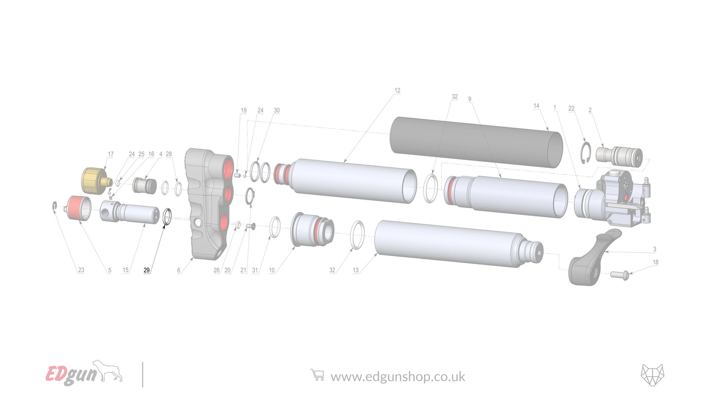 EDgun · Leshiy 2 · Spare Parts: Reservoir/Butt