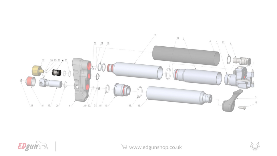 EDgun · Leshiy 2 · Spare Parts: Reservoir/Butt4
