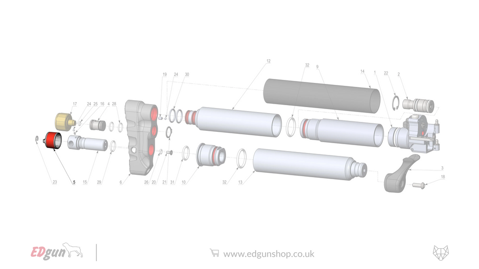 EDgun · Leshiy 2 · Spare Parts: Reservoir/Butt5