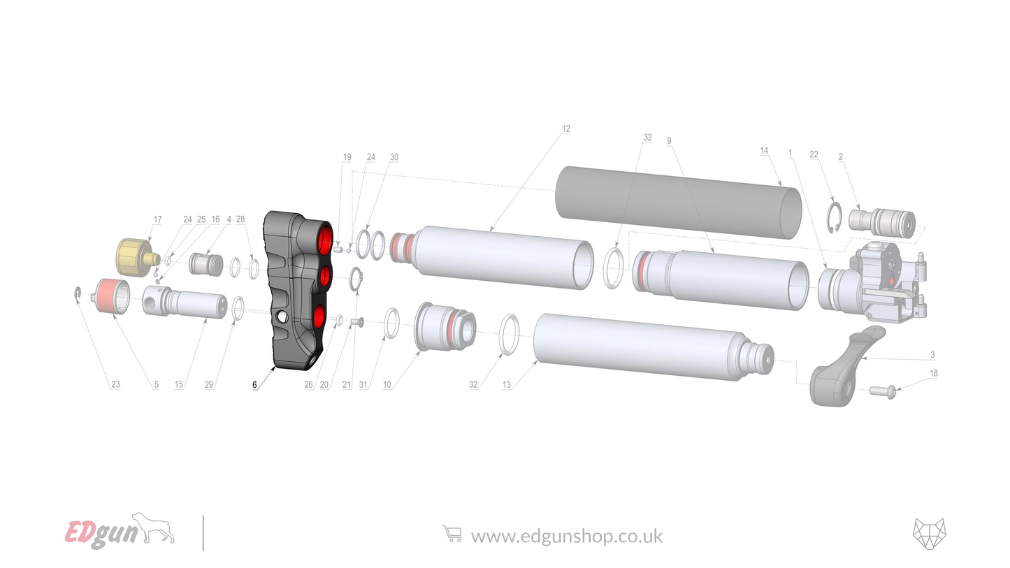 EDgun · Leshiy 2 · Spare Parts: Reservoir/Butt