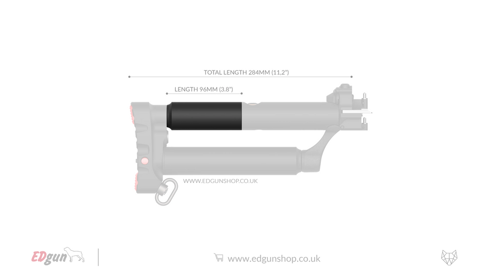 EDgun · Leshiy 2 · Tank · Butt Extension · LSA24201196 mm (3.8")