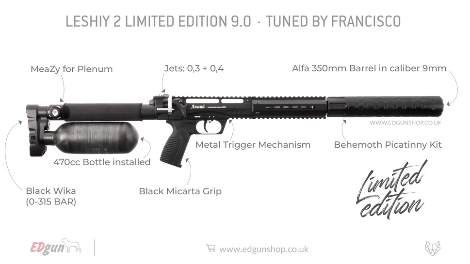 EDgun · Leshiy 2 · Raider · Wolfiek 9.0.30 (7.65mm) / 350mm