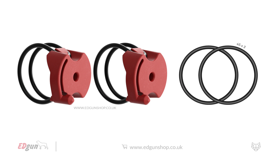 EDgun · Leshiy 2 · Magazine Holdersx2 / RED / WITH SPARE O-RING