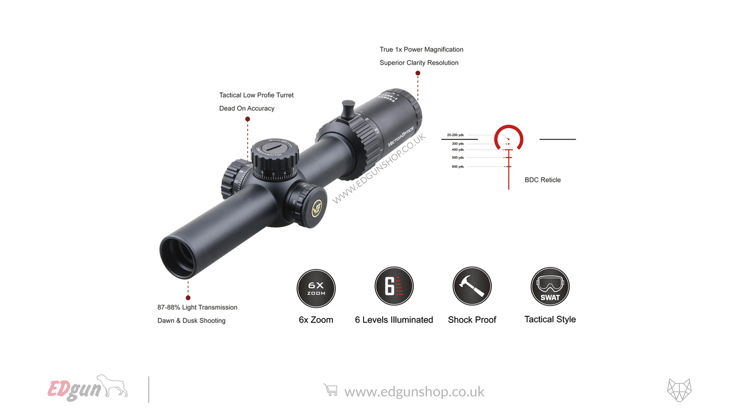 Vector Optics Taurus Riflescope - 1-6x24 FFP