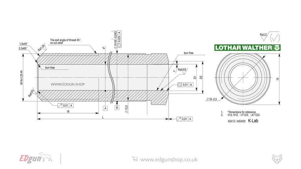 WPB Lothar Walther Premium Experimental Barrels · Leshiy 2