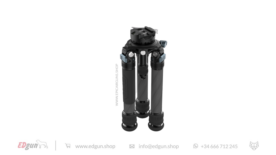 Epic Airguns Carbon Fiber Tripod – Short 362CBowl head / Multi-Rail adapter + detechable monopod + plate