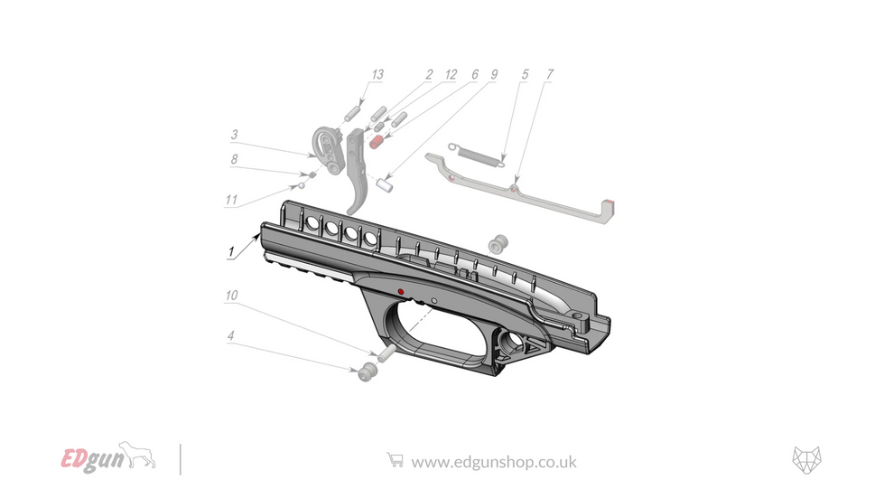 EDgun · Leshiy 2 · Spare Parts: Firing Mechanism · LSA2380001