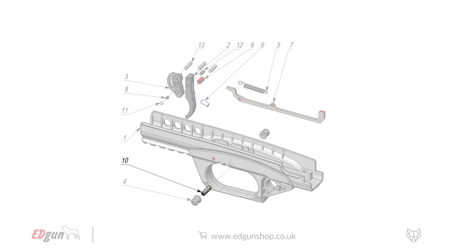 EDgun · Leshiy 2 · Spare Parts: Firing Mechanism · LSA238000