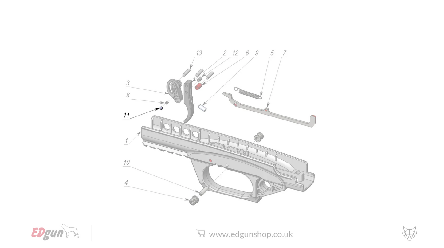 EDgun · Leshiy 2 · Spare Parts: Firing Mechanism · LSA238000