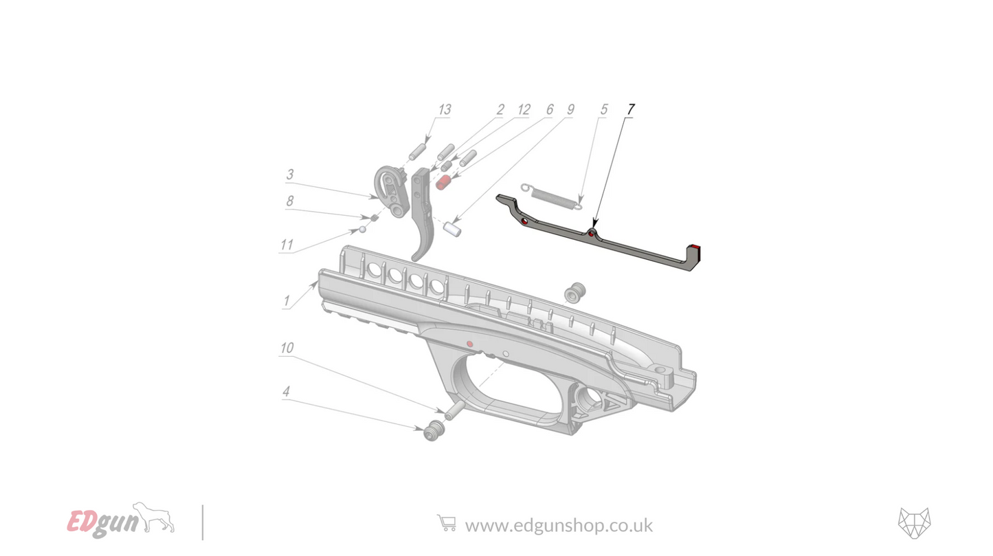 EDgun · Leshiy 2 · Spare Parts: Firing Mechanism · LSA238000