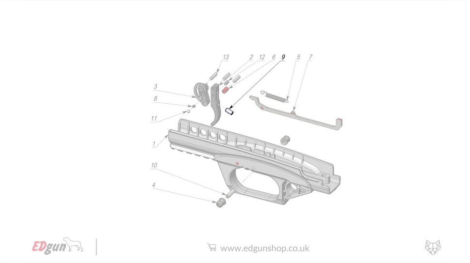 EDgun · Leshiy 2 · Spare Parts: Firing Mechanism · LSA2380009