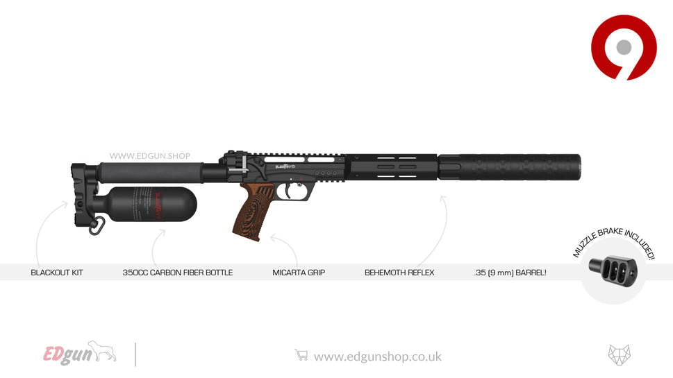 EDgun · Leshiy 2 NINE · Cal .35 (9mm)350CC / 350MM (13.75") / EDGUN CASE