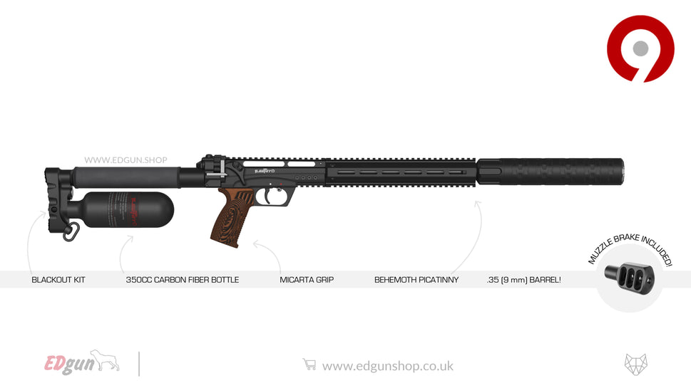 EDgun · Leshiy 2 NINE · Cal .35 (9mm)350CC / 450 MM (17.70") / EDGUN CASE