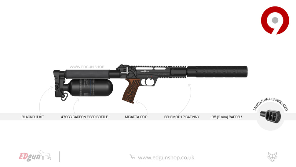 EDgun · Leshiy 2 NINE · Cal .35 (9mm)470CC / 250 MM (9.85") / BOX