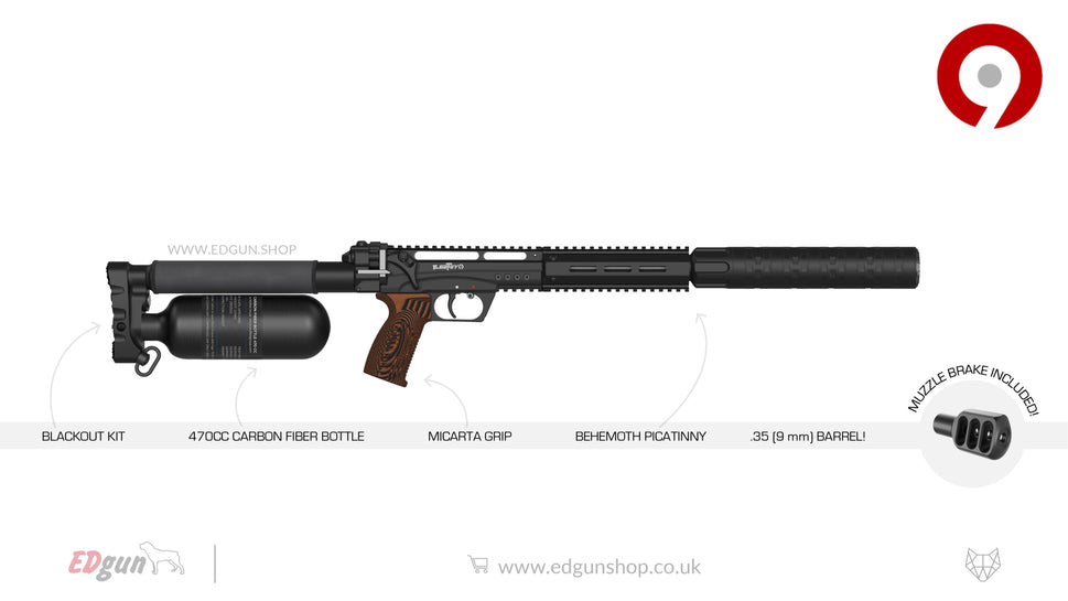 EDgun · Leshiy 2 NINE · Cal .35 (9mm)470CC / 350MM (13.75") / EDGUN CASE