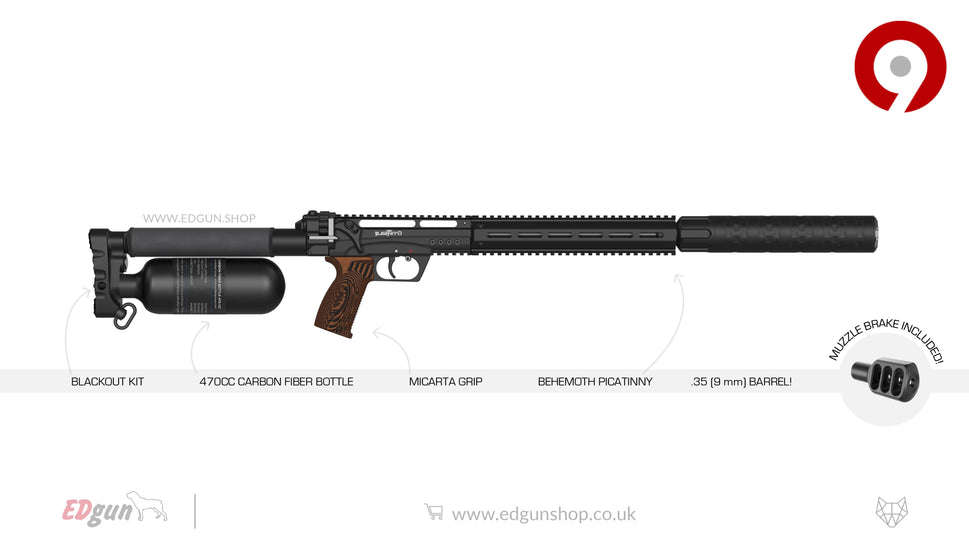 EDgun · Leshiy 2 NINE · Cal .35 (9mm)470CC / 450 MM (17.70") / EDGUN CASE