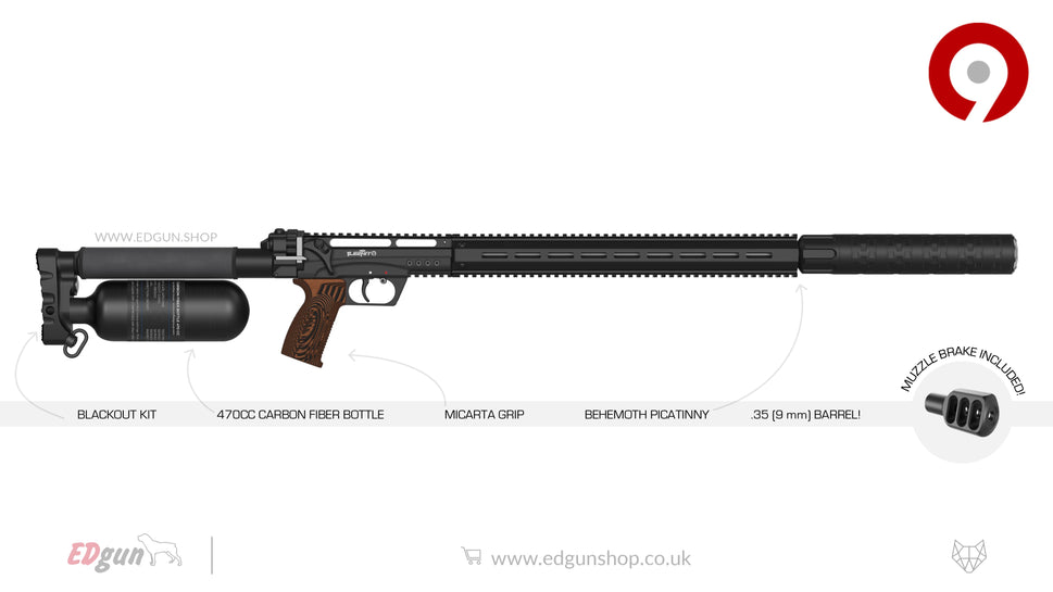 EDgun · Leshiy 2 NINE · Cal .35 (9mm)470CC / 600 MM (23.60") / EDGUN CASE