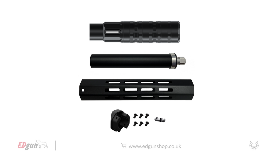 EDgun · Behemoth · QD Silencer · TRI-LUG KIT Reflex.177 (4.5mm) & .22 (5.5mm) / For 450 mm (17.70") barrel