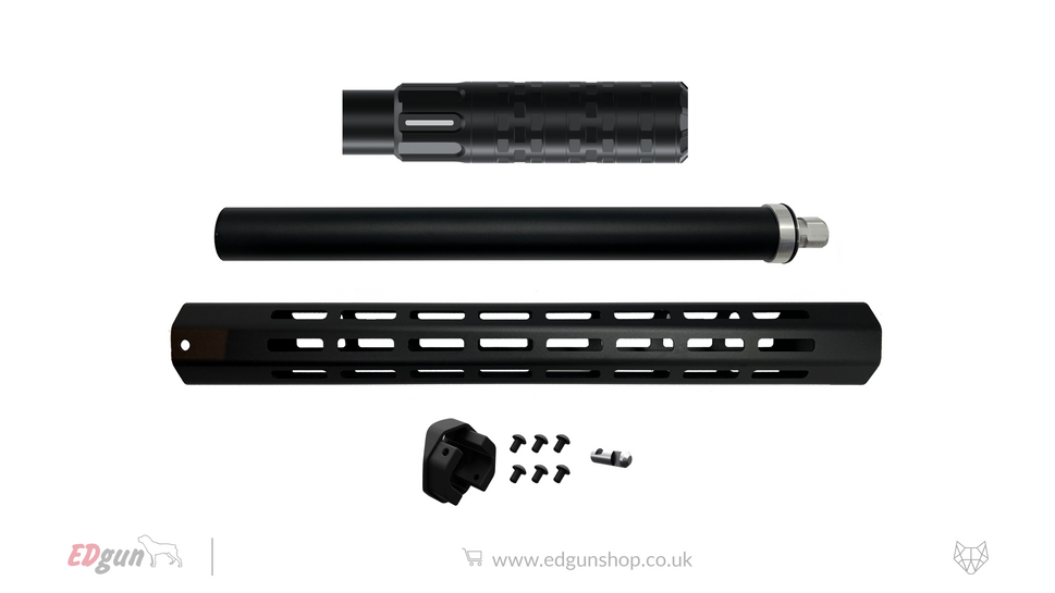 EDgun · Behemoth · QD Silencer · TRI-LUG KIT Reflex.177 (4.5mm) & .22 (5.5mm) / For 600 mm (23.60") barrel